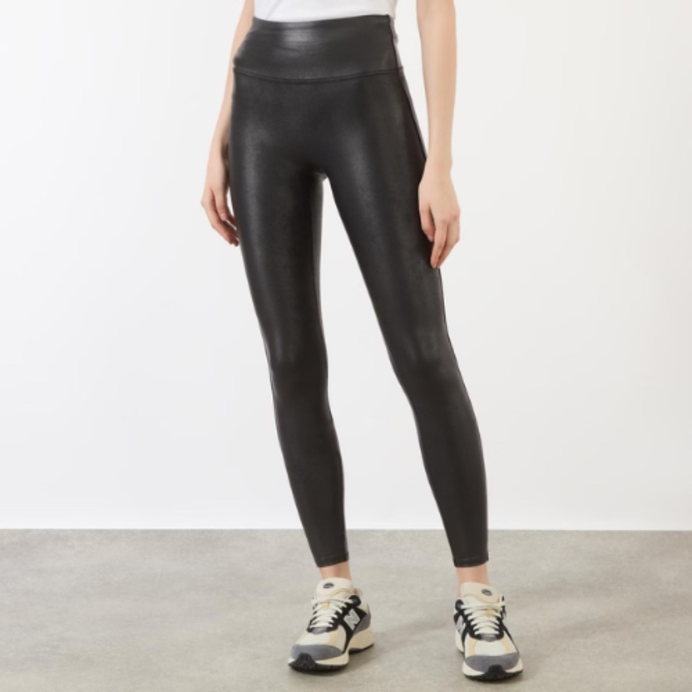 Spanx Shape™ Faux Leather Leggings in Black